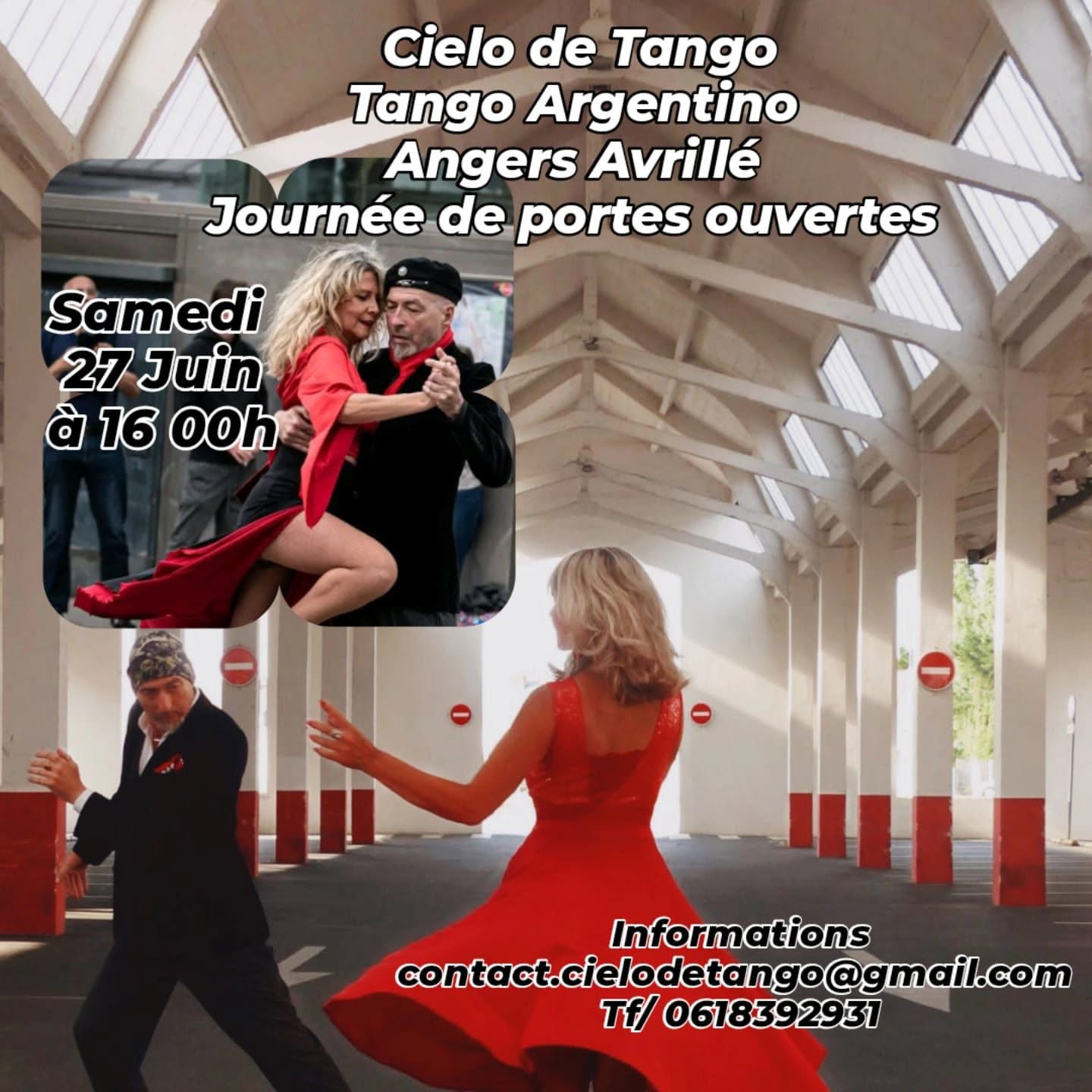Affiche portes ouvertes Cielo de Tango Angers Avrille